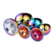 Colorful Stainless Steel Jewelry Butt Plug