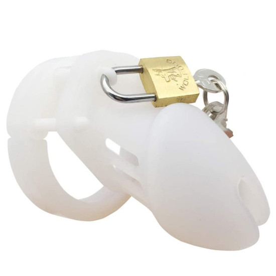 Silicone CB6000s Chastity Devices In White