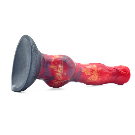 Wolf Colorful Silicone Cock - Fire