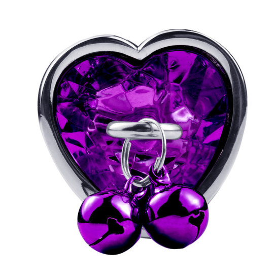 Jeweled Heart Anal Plug with Bell