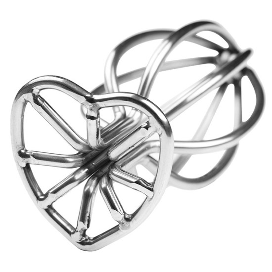 Hollow Stainless Steel Heart Anal Plug