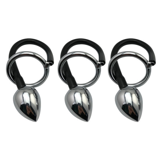 Cock Ring With Bendable Butt Plug