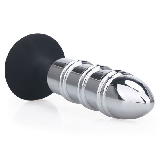 Silicone Suction Metal Butt Plug