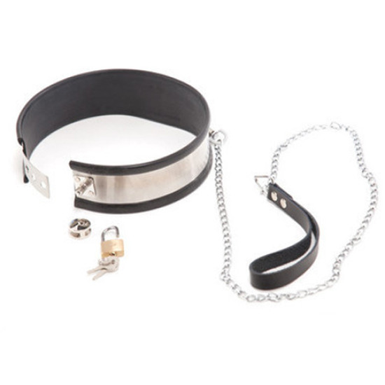 Rapture Steel Band Collar With Leash