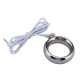 Electric Shock Lead Me Stainless Steel Cock Ring