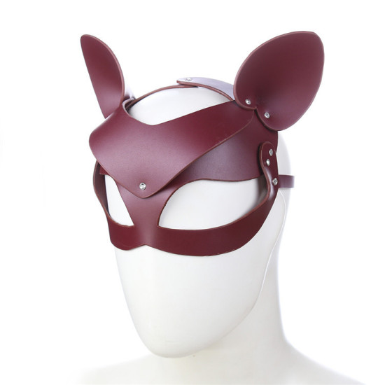 Cowhide Cat Mask