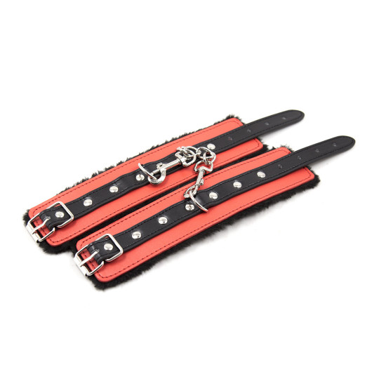 Black Red Bondage And Fetish Kit - 7 Pcs