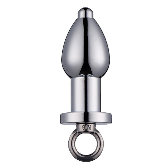 Silver Tunnel Plug with Removable Core