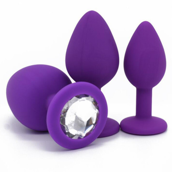 Geisha Ball Silicone Butt Plug with Diamond