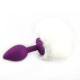 Ball Tail Silicone Anal Plug - Purple