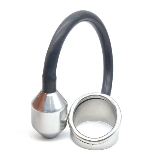 Metal Ball Stretcher with Cock Ring